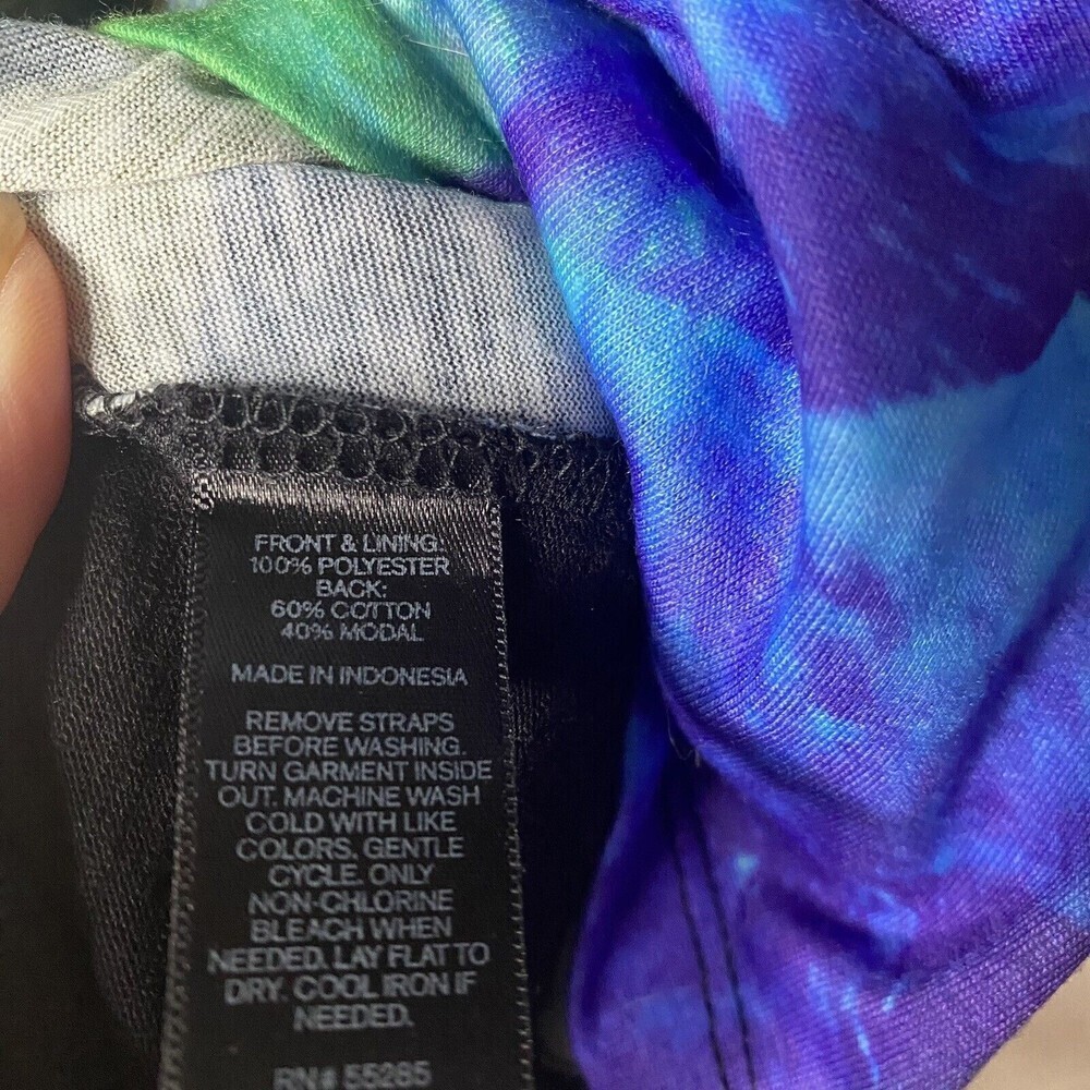 Express Hi Low Strapless Dress Multi Color SZ S Black Green Stretch New - Picture 9 of 14